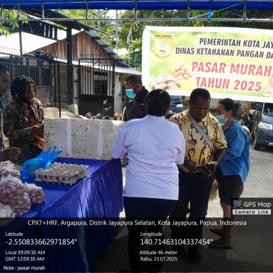 Penguatan Distribusi Pangan, DKPP Kota Jayapura Gelar Pasar Murah